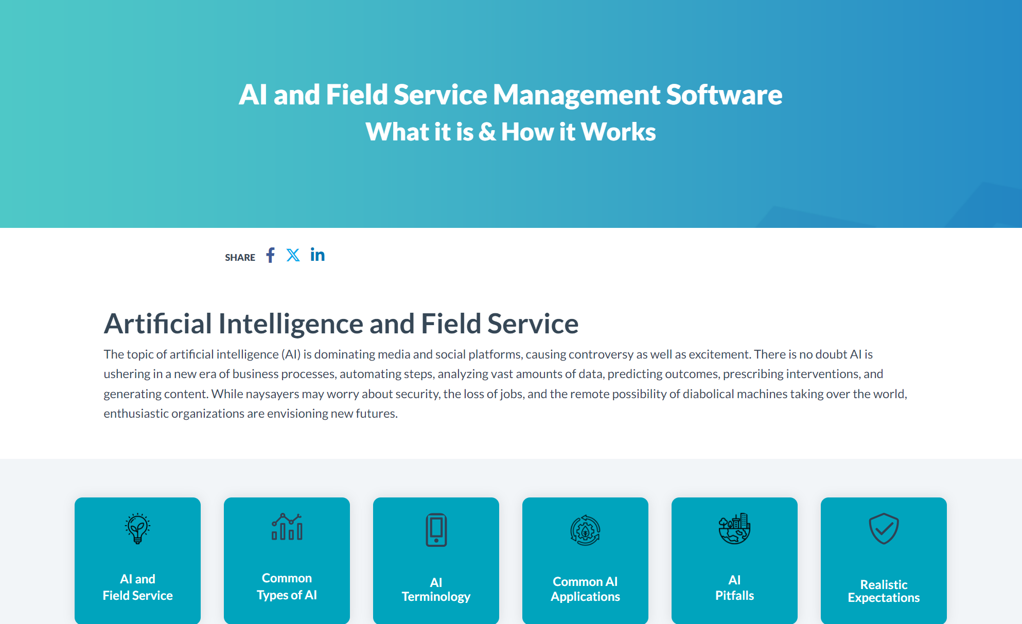 AI and Field Service Management ServicePower