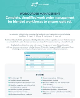 Work Order Management Datasheet