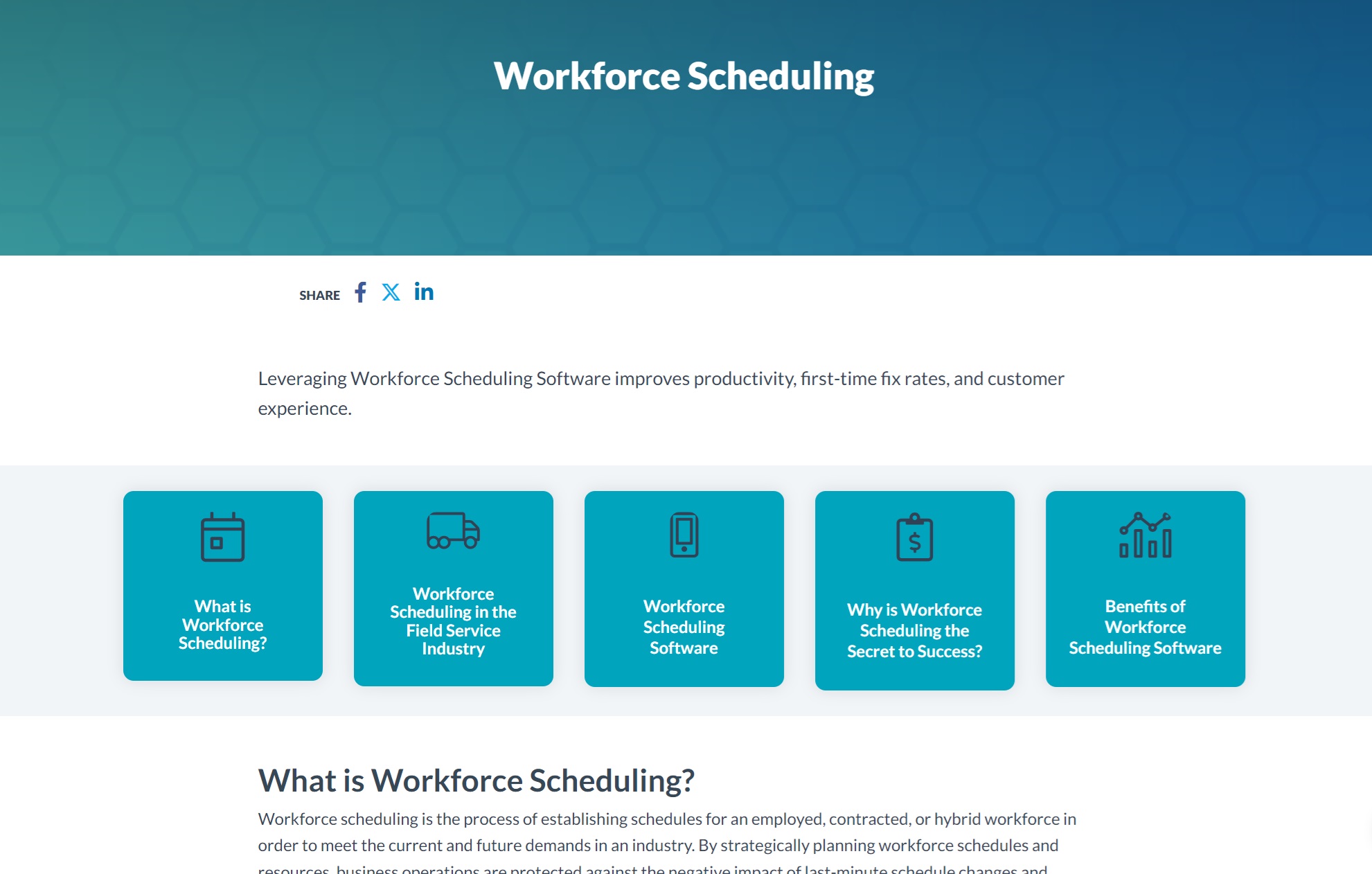 Workforce Scheduling Pillar Page