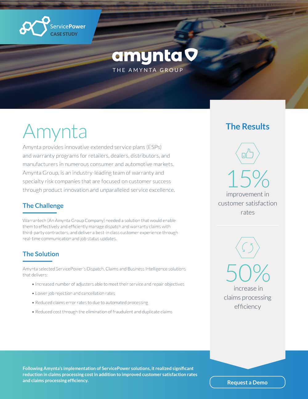 Amynta Improves Customer Satisfaction By 15%