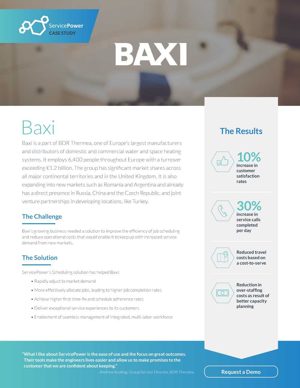 Baxi Increases Customer Satisfaction and Efficiency 