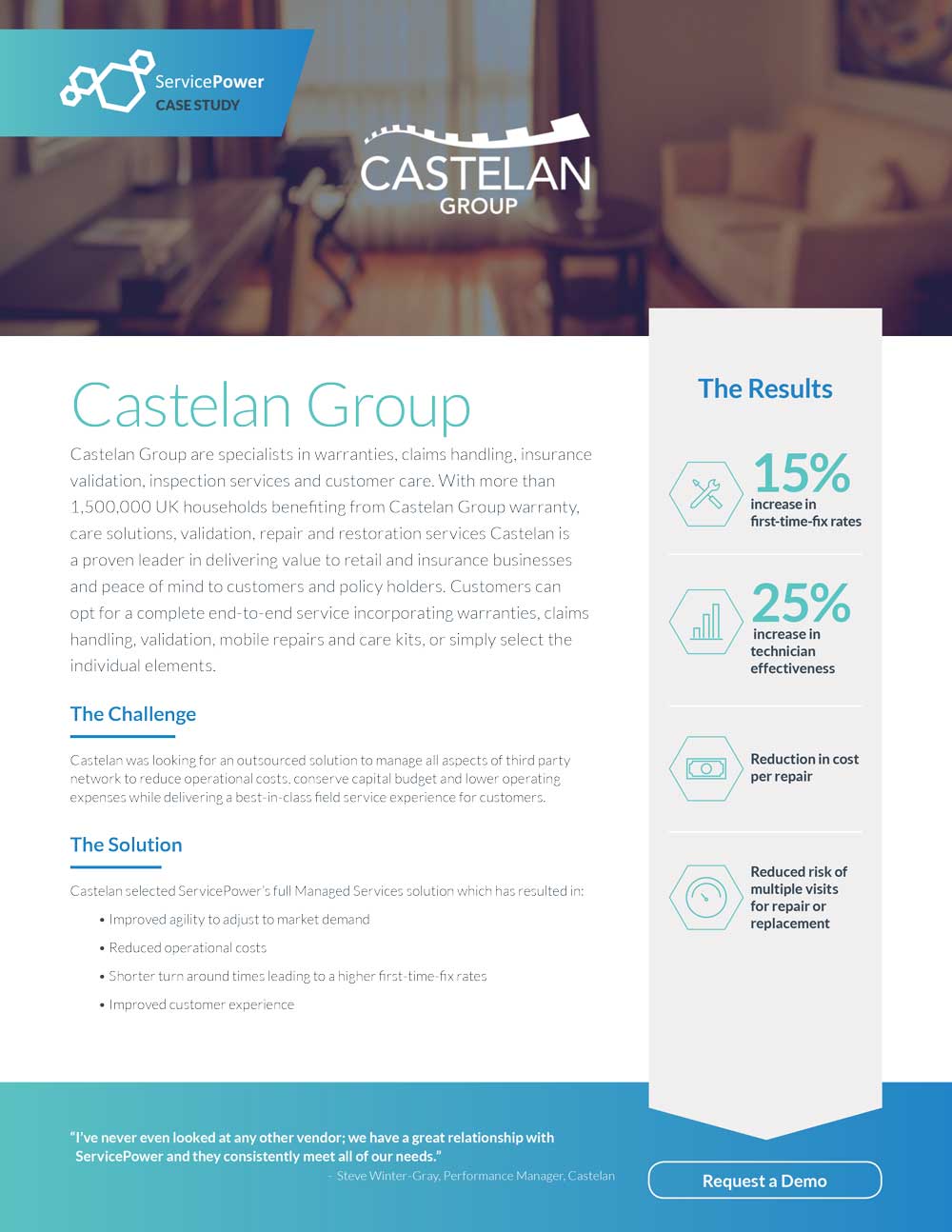 Castelan Group Outsourced Third-Party Management to ServicePower