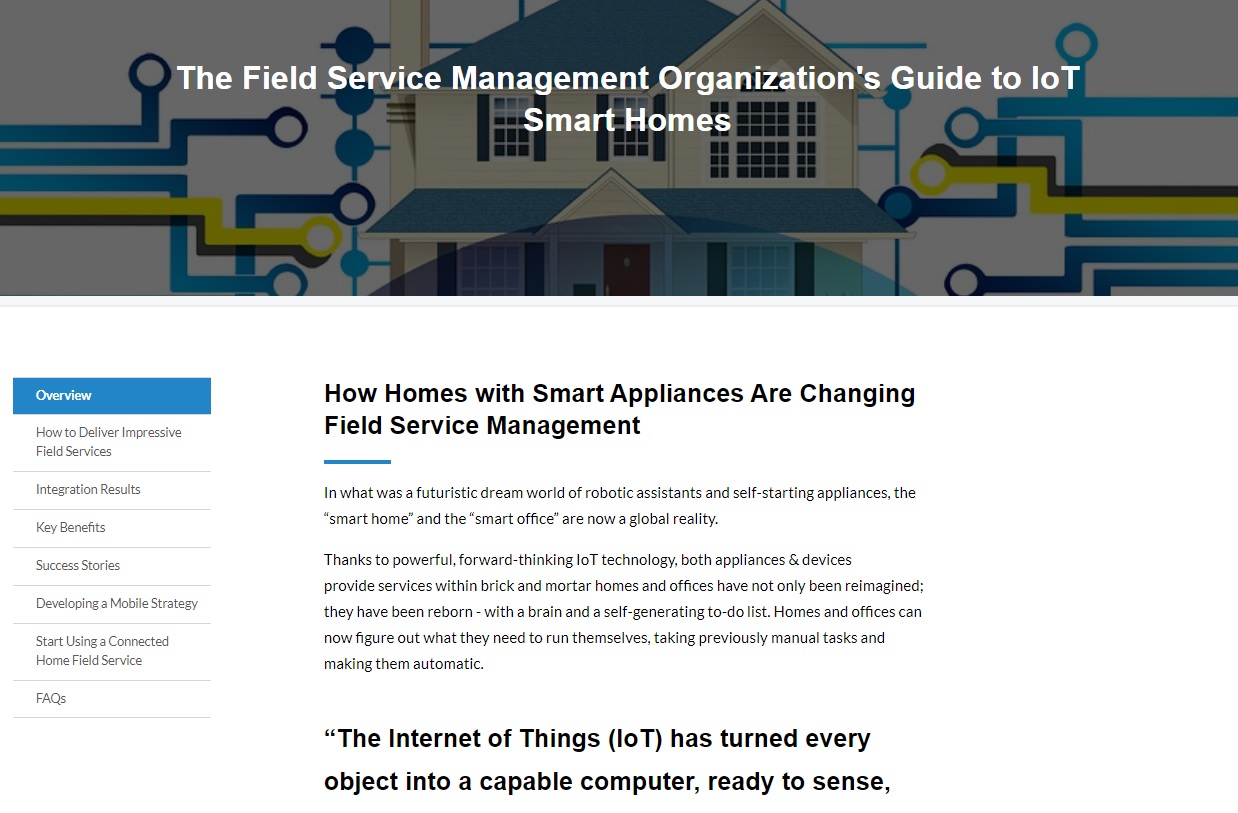 The Field Service Management Organization's Guide to IoT Smart Homes