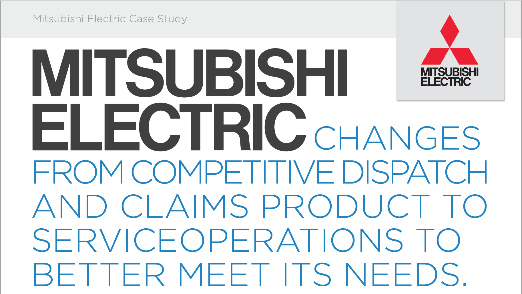 Mitsubishi Electric Case Study