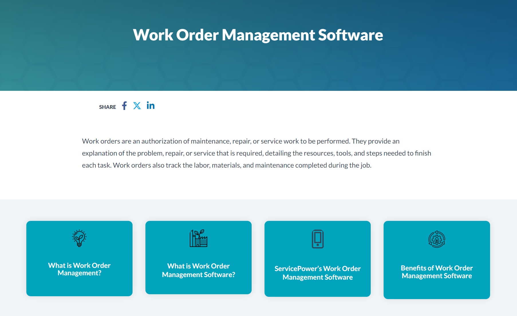 Work Order Management Software ServicePower